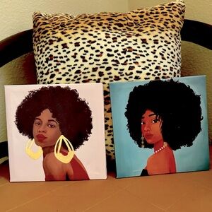 African American Beauties - Wall Decor - 7.75” X 7.75”